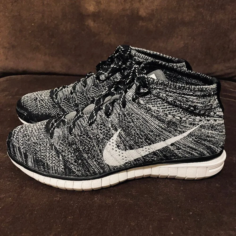 Nike Free Flyknit Chukka Oreo Sneakerboot 639700-001 2013-2014 Men's 8 US 41 EUR